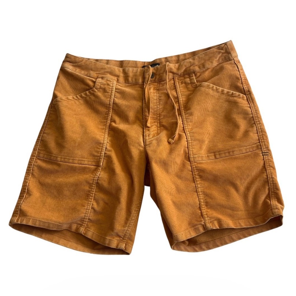 Toad&Co Mens 36 Orange Corduroy Shorts Organic Cotton Stretch Boundless Short